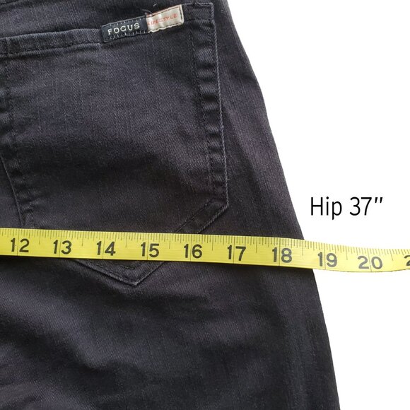 Focus Lifestyle Bootcut Midrise Stretchy Black Jeans Size 4 - Picture 9 of 13